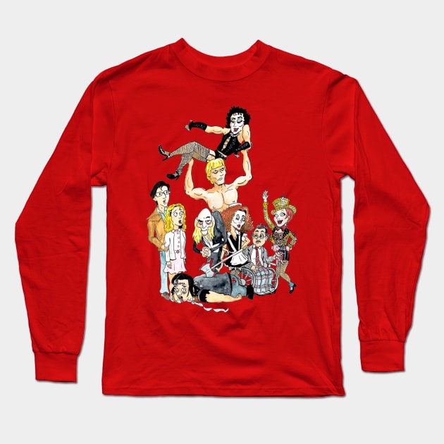 Rocky Horror picture Show - cartoon style Long Sleeve T-Shirt by brodiehbrockie